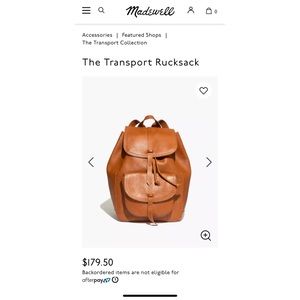 Madewell Transport Rucksack - English Saddle